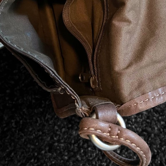 Vintage Fossil Mini Crossbody Handbag, Tan Brown Leather Crossbody Bag Purse, Sm - Picture 3 of 7